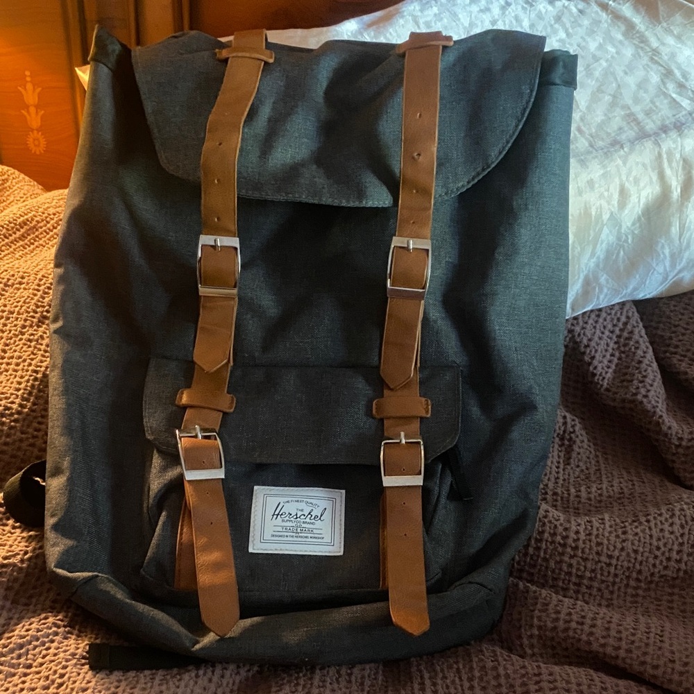 Herschel Supply Company Black and Tan Backpack